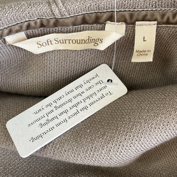Soft Surroundings Open Long Hooded Cardigan - Picture 5 of 6
